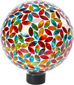 VCUTEKA Gazing Ball, 8" Glass Gazing Balls Sphere for Garden Lawn Outdoor Ornament Yard Decorative