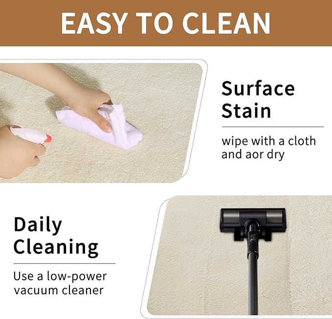 Sour Lemon 6x9 Soft Fluffy Machine Washable Non Slip Carpet Rugs for Living Room, Bedroom, Playroom, Kid's Room - Fluffy Home Decor