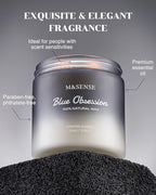 M&SENSE Amber Lavender Scented Candle for Men, 11.6oz 2 Wick Large Natural Soy Wax 70 Hours Highly Scented Home Fragrance