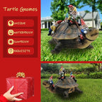 Sunthus Garden Gnome Turtle Statues Yard Art Resin Figurine Decorations Outdoor Garden Décor
