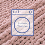 Bigacogo Chunky Knit Throw Blanket for Couch, 60x80 inches, 100% Hand Knitted with Thick Jumbo Chenille Yarn, Cozy Soft Large Rope Knot Cable Crochet Blankets for Sofa Bed Living Room, Dusty Pink