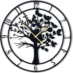 30inch/76cm Extra Large Tree of Life Wall Clocks for Living Room Decor,Bedroom,Battery Operated,Metal,Decorative,Analog,Silent,Non Ticking Wall Clock,Room Wall Decor (Tree of Life, 30 inches)