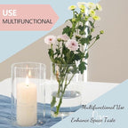 12pcs Glass Vase Cylinder Vases for Centerpieces Small Flower Glass Clear Vases Home Decor Centerpiece Table Flower Vase Decorations for Home＆Wedding Decoration 6 Inch Tall