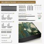 SIGNWIN 46"x60" Extra Large Framed Wall Art White Wildflower Field in Impressionist Style, Soft Floral Landscape for Home Living Room Bedroom Decor (Frame Assembly Required)