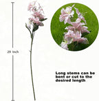 10-Bud Artificial Lily Flowers, 4 Pcs Fake Outdoor Flowers, UV Resistant Faux Flowers for Outdoor Planters, Silk Flowers for Wedding Decoration (Pink)