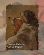 HUARCEY Gold Framed Vintage Wall Art for Living Room Dogs Oil Painting Wall Decor– Cozy Pet-Themed Aesthetic Room Decor for Bedroom Prints Study Classic Animal Artwork Gift for Dog Lovers 8"x10"