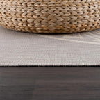 CAMILSON Outdoor Rug 10x14 Modern Area Rugs for Large Indoor and Outdoor Patios and Porches - Waterproof Washable Non-Shedding Easy-to-Clean Outside Carpet (10 x 14, Medallion - Grey/White)