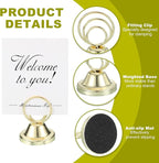 PATIKIL 12 Pack 1.57 Inch Table Number Holders, Weighted Base Place Card Holders Picture Stand Photo Sign Clips for Wedding Reception Restaurants, Black