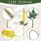 Delphinium Artificial Flowers,6PCS Yellow Faux Flowers 29.5" Realistic Fake Larkspur Silk Flowers with Stems for Tall Vase Wedding Home Garden Decor (Yellow)