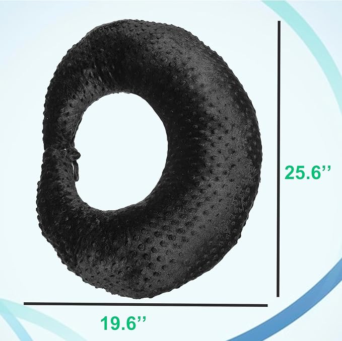 Professional Gaming Pillow for Lap; Arm Rest Pillow Gaming Lap Pillow with Crochet Support - Eliminate Pain in Gaming (Black)