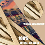 WREVERW Vintage New Orleans Poster Canvas Print with Wooden Hanger Frame, Featuring French Quarter Architecture and Iconic Iron Balconies, Wall Art for Home and Office Decor, 16x23 inches