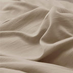 Bedsure Deep Beige Duvet Cover Full Size - 3 Pieces Prewashed Extra Soft Cotton-Like Bedding Set, Includes 1 Duvet Cover 80x90 Inches with Zipper Closure & 2 Pillow Shams, Comforter Not Included