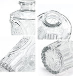 Glass Bud Vases Set of 12, Clear Small Vases for Flowers, Bulk Glass Vase for Centerpieces, Vintage Embossed Flower Vase for Wedding Table Decoration, Home, Cocktail Party