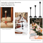 Vintage Black Candelabra Candle Holders for Fireplace & Dining