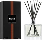 NEST New York Reed Diffuser, Sicilian Tangerine - 5.9 fl oz - Fragrance for Up to 90 Days - Reusable, Refillable Glass Holder - Includes 8 All-Natural Reed Sticks - Flame Free