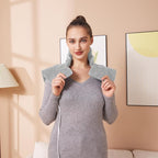 Ruqiji Neck&Shoulder&Back Heating Pad, Pain Relief for Back/Neck/Shoulders/Menstrual Pain, Christmas Gifts for Women Men Mom Dad (01-Light Gray, 19" x 24")