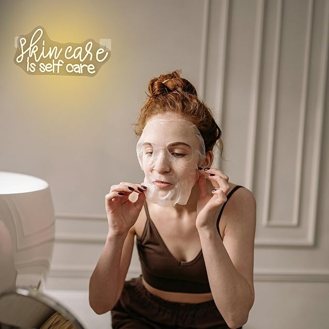 WLHOPE Skin Care is Self Care Neon Signs for Wall Decor Adjustable LED Lights Decorations for Beauty Salon Facial Spa Bathroom, Get Your Business Seen Day or Night