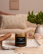 M&SENSE Chocolate Layer Cake Scent Candles, Large 11.6oz Natural Soy Wax 70 Hours Burn Time Clean Non Toxic Scented Classic 2 Wicks Candle for Bedroom Living Room Office