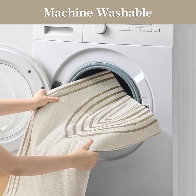 Boho Couch Cover Washable Sectional Couch Covers for Dogs Reversible Sofa Slipcover for 2 or 3 Cushion Couch Pet Friendly Furniture Protector (3# Khaki, 91" x 150")