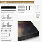 SIGNWIN 24"x46" Extra Large Framed Wall Art Golden Light River Path Dreamy Impressionist Landscape Illustration for Home Living Room Bedroom Decor (Frame Assembly Required)