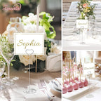 16pcs Place Card Holders, 8.75 Inches Tall Table Number Holders, Silver Picture Holder for Tables with Heart Shaped Clip for Wedding, Photos, Food Signs, Memo Notes, Restaurant, Birthday