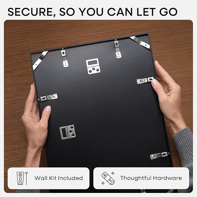 Homeforia A3 Picture Frame Black, High End Metal 11.7 x 16.5 inch Poster Frames with Mat 8.3 x 11.7 for Photo, A3 Size Frames Matted to A4 Print, 11.7x16.5 Wall Hanging Frame, Tempered Glass, Set of 1