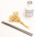 Flower Reed Diffuser Set,5.1oz White Jasmine Scent Diffuser with Sticks Home Fragrance Reed Diffuser with Essential Oil for Bathroom Shelf Decor&Air Freshener,Home Bathroom Office Decor&Gifts