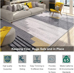 Non Slip Area Rug Pad Gripper - 5x8 Strong Grip Carpet pad for Area Rugs and Hardwood Floors, Provides Protection and Cushion