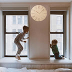 Wall Clock, Silent Clock, Wall Clocks Battery Operated， 12 inch Modern Wall Clock, Suitable for Offices, Living Rooms, Kitchens, Homes, Schools (Beige Without Second Hand)