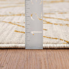 LUXE WEAVERS Sunset Collection 372 Gold 4x5 Modern Abstract Area Rug