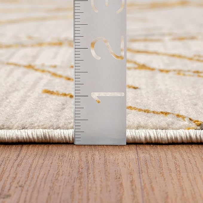 LUXE WEAVERS Sunset Collection 372 Gold 6x9 Modern Abstract Area Rug