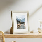 Vittanly 8x10 Picture Frames Set of 9, Shatter Resistant Plexiglass, Display 5x7 Pictures with Mat or 8x10 without Mat, Photo Frames for Wall or Tabletop, Engineered Wood, Cornsilk