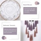 Macrame Dream Catcher for Girls - Large Dream Catchers Boho Wall Decor, Handmade Tassels Ornament Colorful Room Decor for Bedroom Livivng Room Nursery Apartment (Purple Mix)