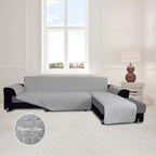 Easy-Going Sofa Slipcover L Shape Sofa Cover Sectional Couch Cover Furniture Protector Mat for Pets Dog Cat (Large,Light Gray/Light Gray)