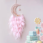 Moon Dreamcatcher Pink Crystal Tree Life Dream Catchers - Girls Children's Sweet Dreams Gift