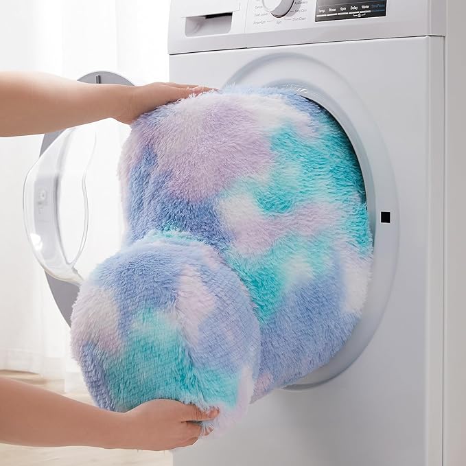 Stylish Ross Fur Adults & Kids Reading Pillow, Cozy Soft Bed Wedge Pillow with Premium Stuffing, Pastel Back Support Pillow Gift, Sit up Bolster Pillow with Arms, Bed Chair Back Cushion