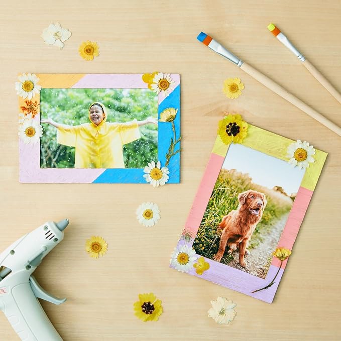 Juvale Brown Paper Frames - 4 x 6 in, 50 Pack, Classic - DIY Photo Frame Kit with Cardboard Easel Back for Tabletop Display & Bulk Craft Projects