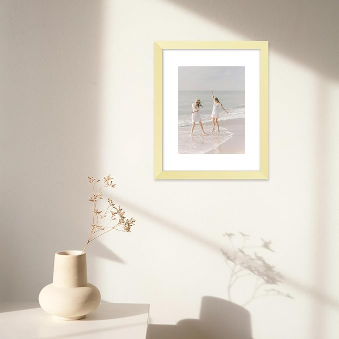 12 Packs 8.5 by 11 Picture Frames, Display 6x8 with Mat or 8.5x11 Without, for Award Certificate Diploma Document, 8.5 x 11 Frames Bulk Set of 12 Photo Frames Set for Wall and Tabletop, Gold