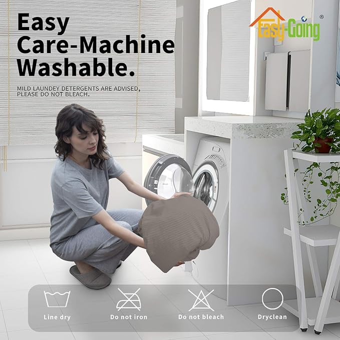 Easy-Going 8 Pieces Recliner Sofa Stretch Sofa Slipcover Sofa Cover Furniture Protector Couch Soft with Elastic Bottom Kids, Spandex Jacquard Fabric Small Checks Taupe