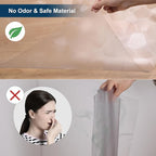 Clear Area Mat for Hard Floors, 4'×6' No Slip Vinyl Floor Mats for Under Dining Table, Pebble Patterned Waterproof Rug Protector for High Traffic Areas, Pet, Splat Mat