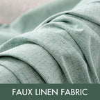 MIULEE Linen Texture 90 Inches Curtains for Bedroom 100% Blackout Thermal Insulated Seafoam Green Curtains Grommet Room Darkening Drapes for Living Room Nursery 52x90 Inch (2 Panels)