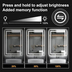 Led Bathroom Mirror, 36x24 Bathroom Vanity Mirror for Wall with Light, IP54 Enhanced Anti-Fog, Dimmable 3 Colors, Memory Function, Backlit and Front Lit, Shatter-Proof Glass, Plug-in/Hardwired