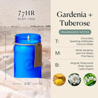 Paddywax Scented Candles Relish Collection Soy Wax Artisan Candle in Glass Jar with Lid, 9.5-Ounce, Gardenia + Tuberose