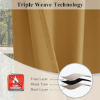 Fcosie Oak Fireproof Insulation Curtains for Kindergartens, Elderly Homes, Hospitals, Laboratory, Clinic | 80% Light Blocking Polyester Drapes with Antique Bronze Grommets, 66" Wx63 L, 2 Panels