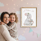 Mother and Child Bunny Wall Art Print - Unframed - 11x14 | Nursery Decor | Bedroom Decor | Room Decor Aesthetic | Bedroom Wall decor