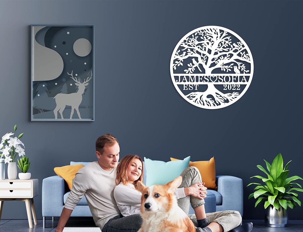 Personalized Tree of Life Metal Sign, Custom Name Sign, Tree of Life Wall Decor, Personalized Metal Tree Sign, Personalized Tree of Life Wall Decor, Custom Metal Signs Personalized