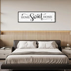 HLJ ART Home Sweet Home Wall Decor Above Bed 16"x48" Framed Large Bedroom Signs Decor for Master Family Room Living Room Dining Room,Modern Farmhouse Ructic Home Sign Behind Couch Wall Decor