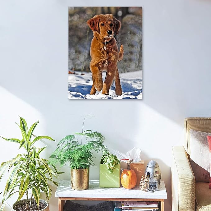 Personalized Photo to Canvas Print - Canvas Prints With Your Photos on Custom Wall Art for Bedroom, Living Room, Wedding Baby Pet Family Picture Framed Wall Art (16" W x 20" H)