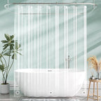 AmazerBath Extra Long Shower Curtain Liner, Clear Shower Curtain Liners 96 Length, 72x96 Inches Plastic Shower Curtain Liner, Cute PEVA Tall Shower Liner, Bathroom Shower Curtain Liners with 3 Magnets
