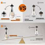 Modern Raindrop Pendant Light Set of 3, Black Kitchen Island Pendant Lights, Teardrop Pendant Lighting Indoor, Suitable for Kitchen Island, Bedroom, Bathroom,Including Bulb